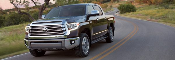 A 2019 Toyota Tundra driving down the road